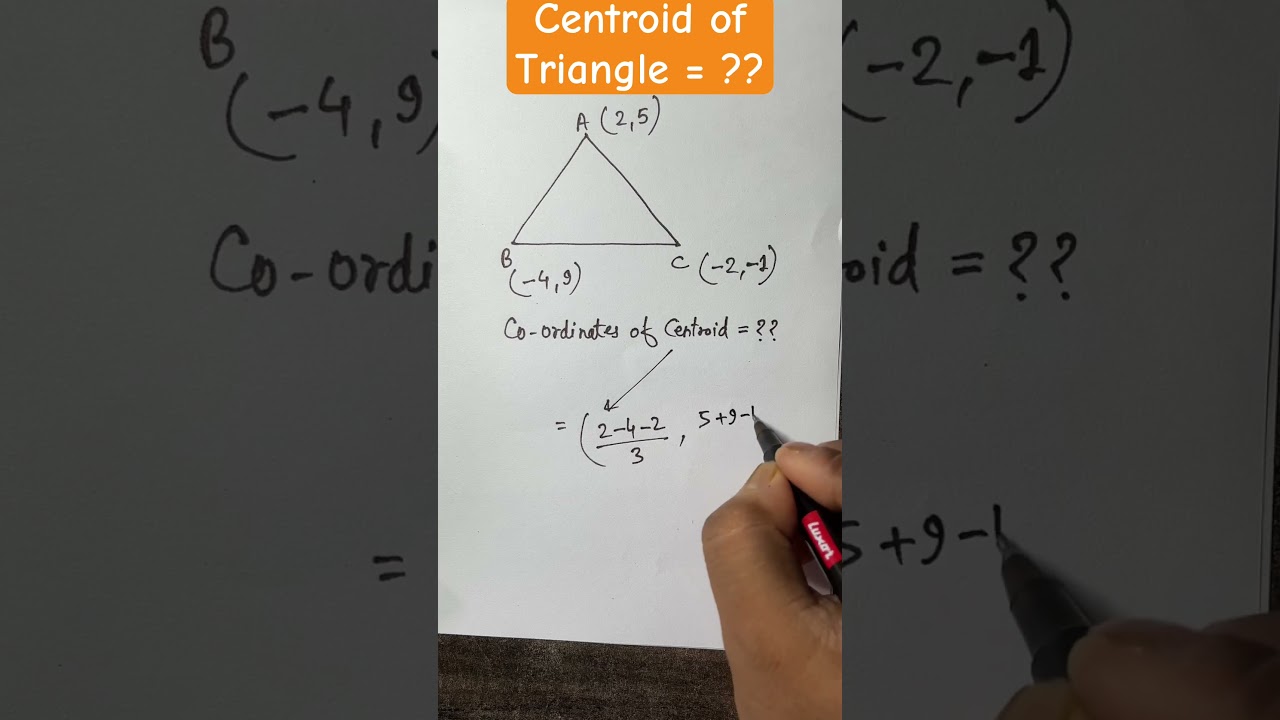 Centroid of Triangle l Meeting Point of Median l Class 10 