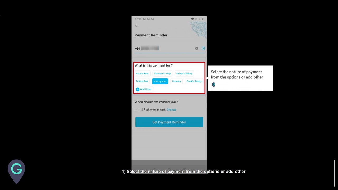 MyGuide: How to add payment reminders in Paytm