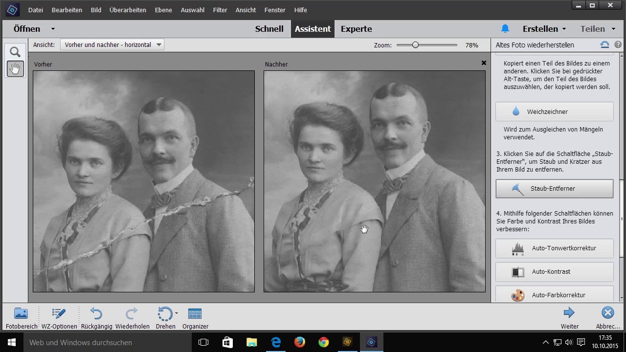 Historische Bilder restaurieren | Auszug aus: Photoshop Elements 14 – Das umfassende Training