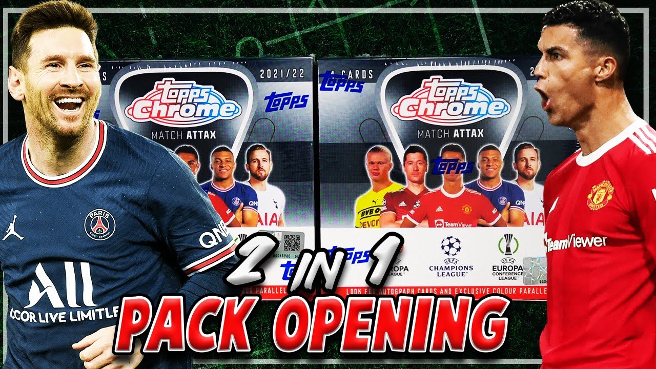 2 BOXEN in 1 VIDEO 😱🔥 GEILE MESSI & RONALDO KARTEN 🏆CHAMPIONS LEAGUE MATCH ATTAX CHROME 21/22
