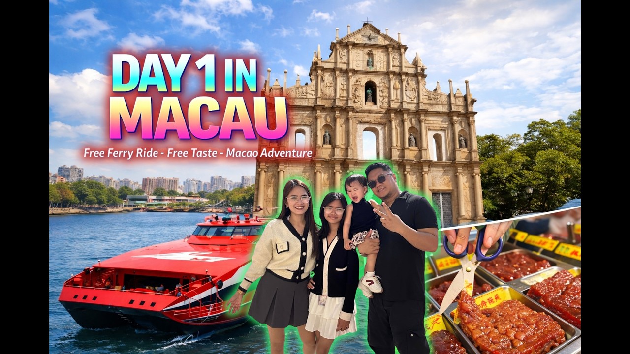 FIRST TIME IN MACAU | Free TurboJet Ride, Street Food & Exploring Senado Square
