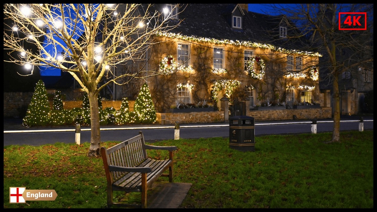 Christmas in Broadway, Cotswolds | Enchanted Evening Walk with Festive Lights