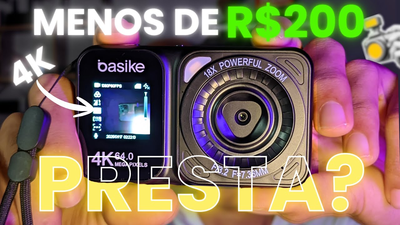 TESTEI A CÂMERA DE R$ 200 DA SHOPEE: É 4K de verdade ou 