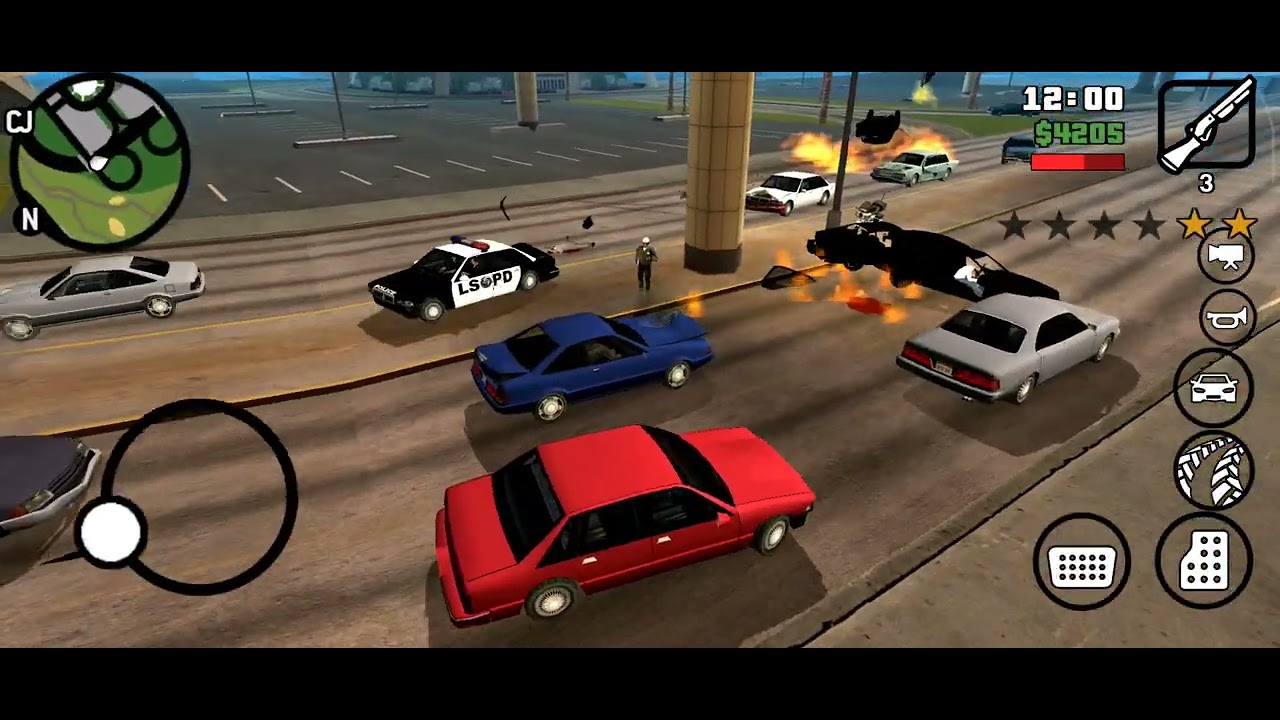 GTA San Andreas/high rode par car 🚗 ko blast kar deya