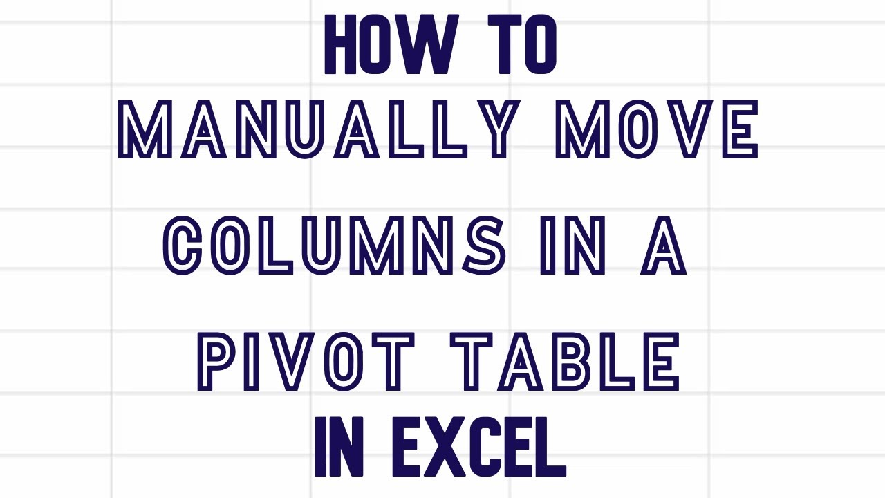Как вручную перемещать столбцы в сводной таблице Excel видео #excel #своднаятаблица #столбцы