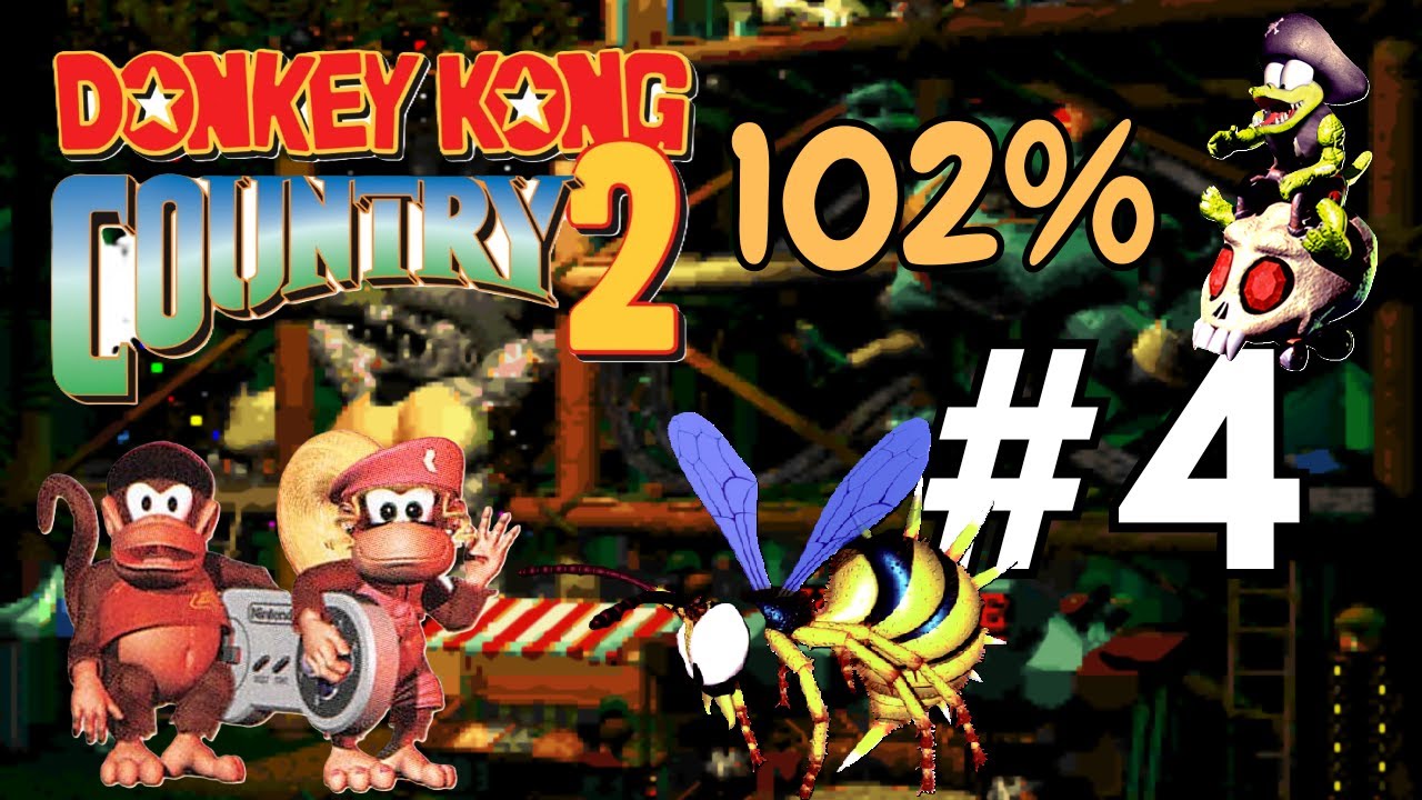 Donkey Kong Country 2 #4 Muitas abelhas, ta ficando dificil !