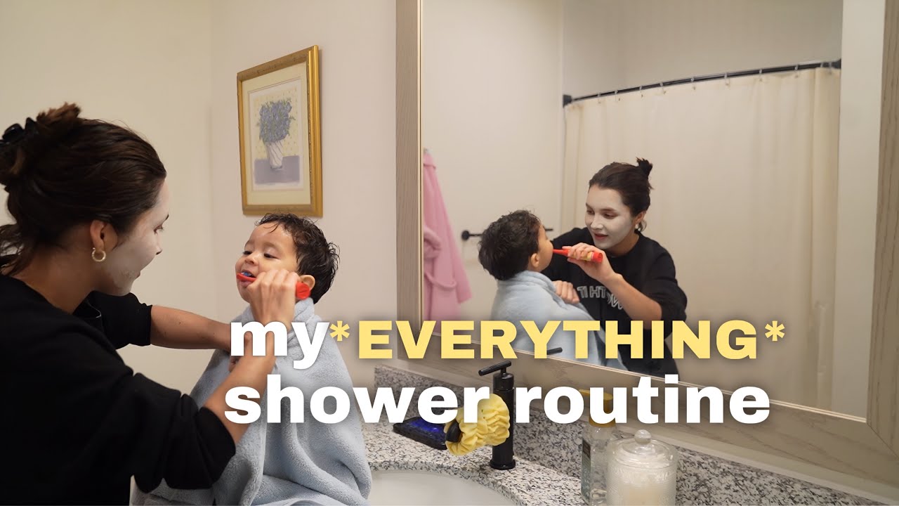 the ultimate EVERYTHING shower routine *as a mommy I skincare, haircare, bodycare + shave routine