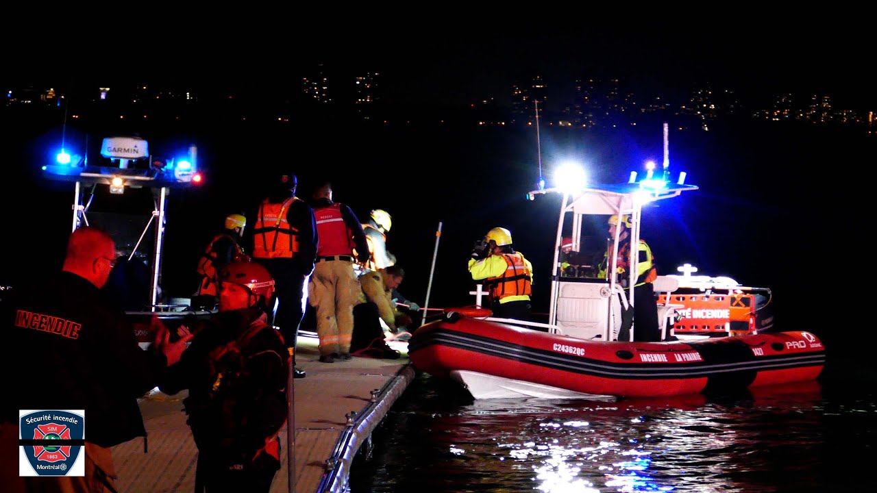 Canada: Raw audio and scene footage of fatal fireboat capsize in Montréal 10-17-2021