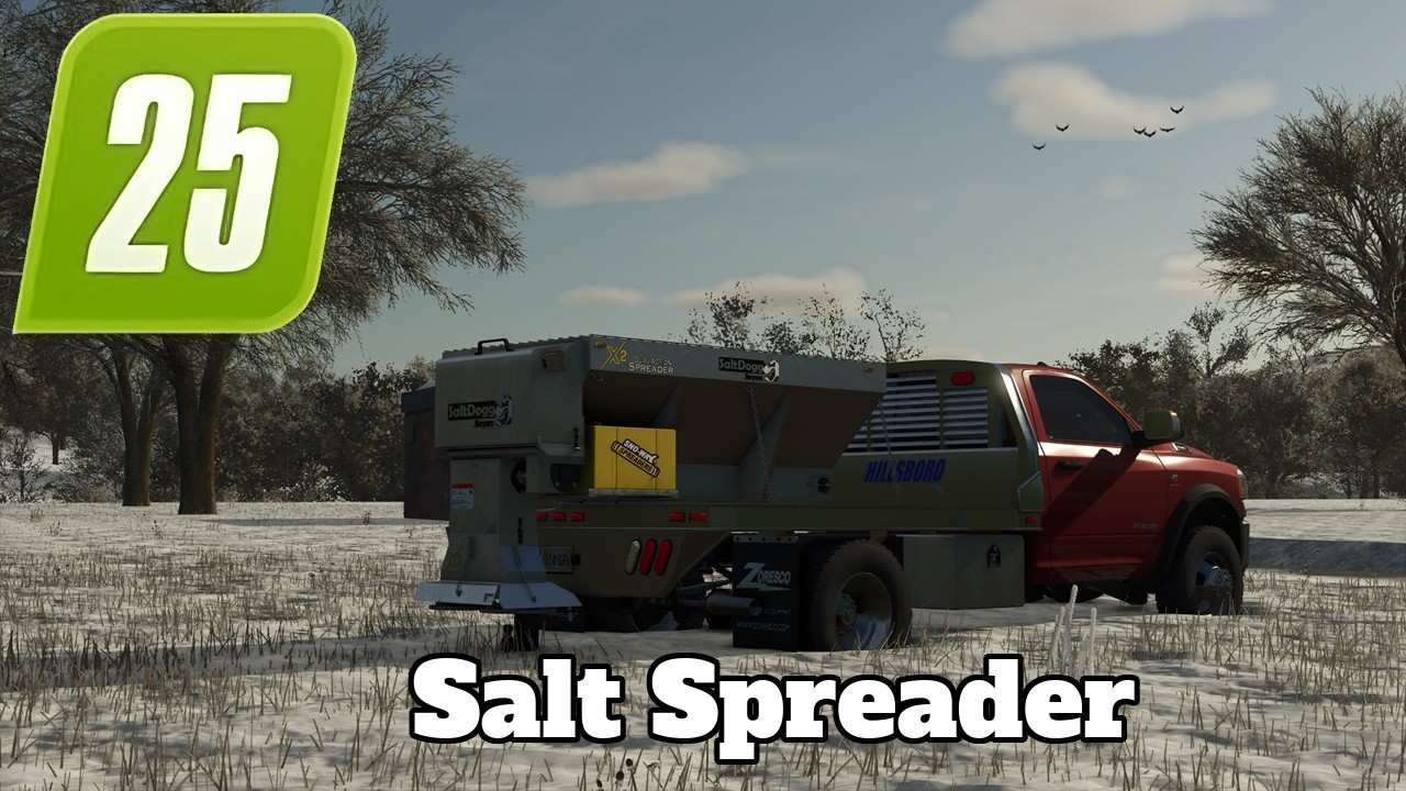 В центре внимания модификация для FS25 — разбрасыватель соли!