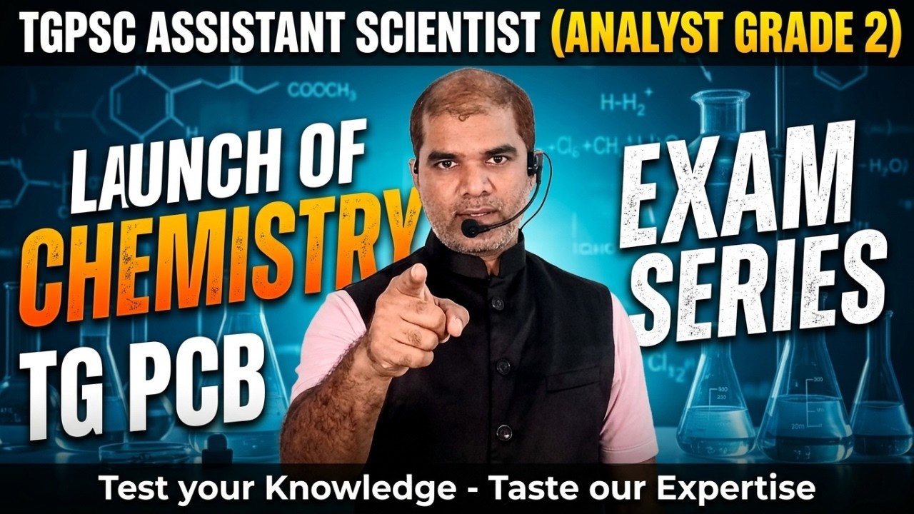 LAUNCH OF EXAM SERIES-PAPER-2(CHEMISTRY) | TGPSC ASSISTANT SCIENTIST(ANALYST GRADE II) | BIOGENESIS