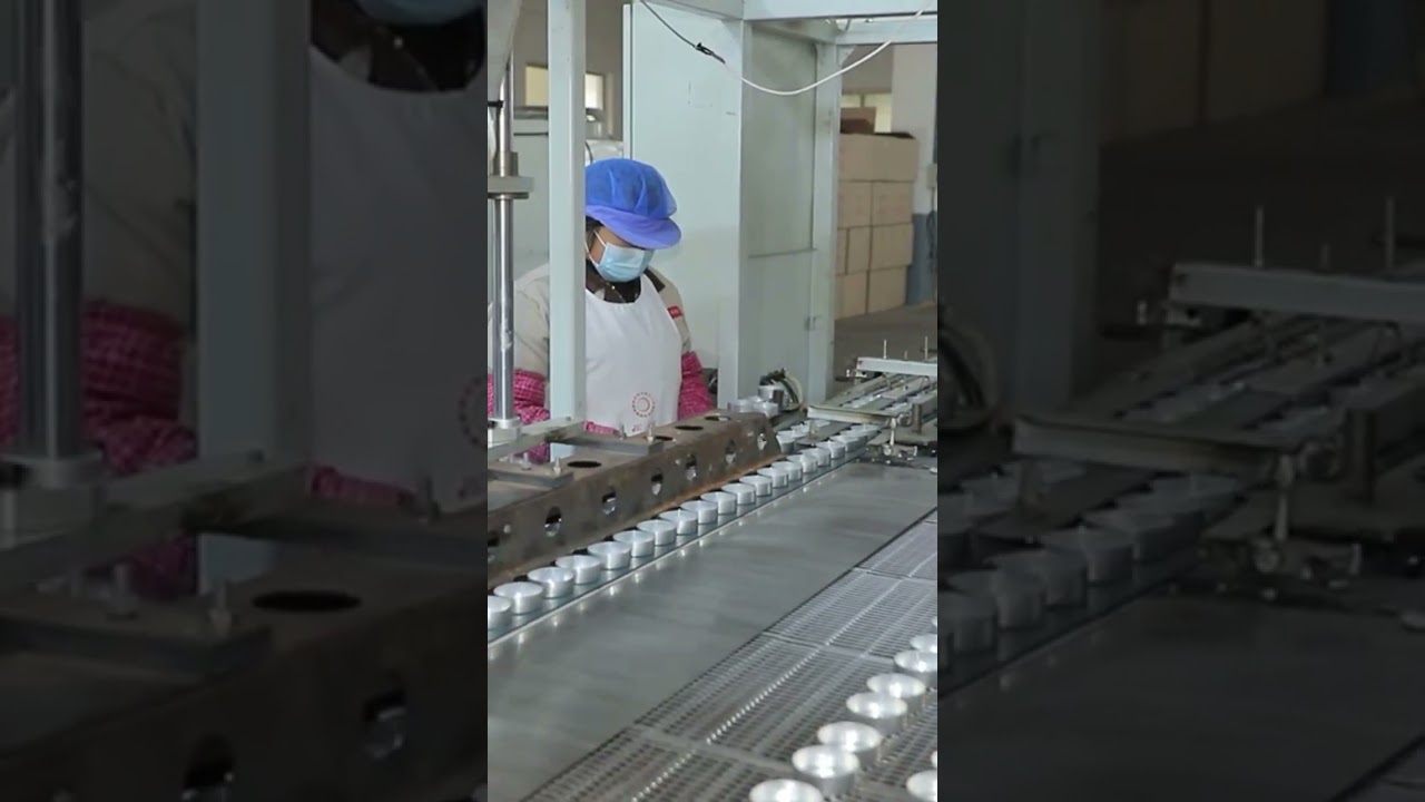 professional tealight pouring line