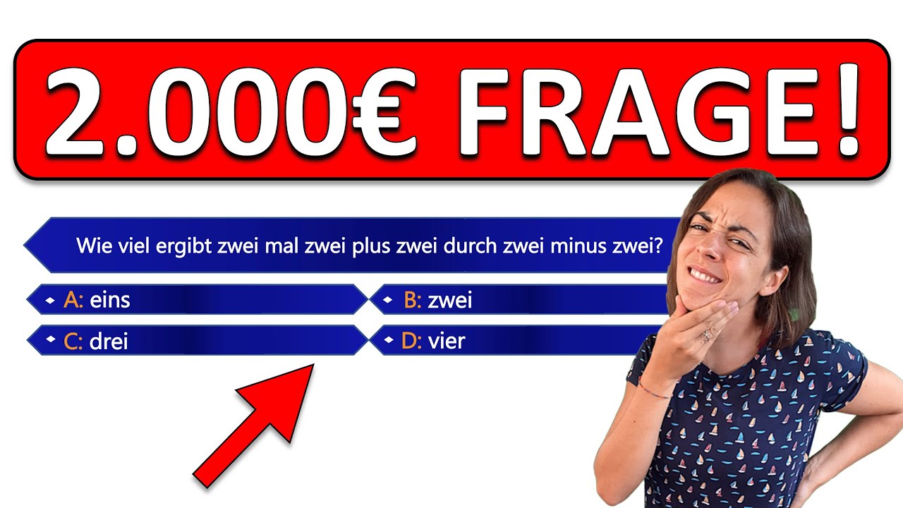 🚀🚀🚀 Schaffst DU die 2.000€ Frage? | WER WIRD MILLIONÄR? (Matheaufgabe)