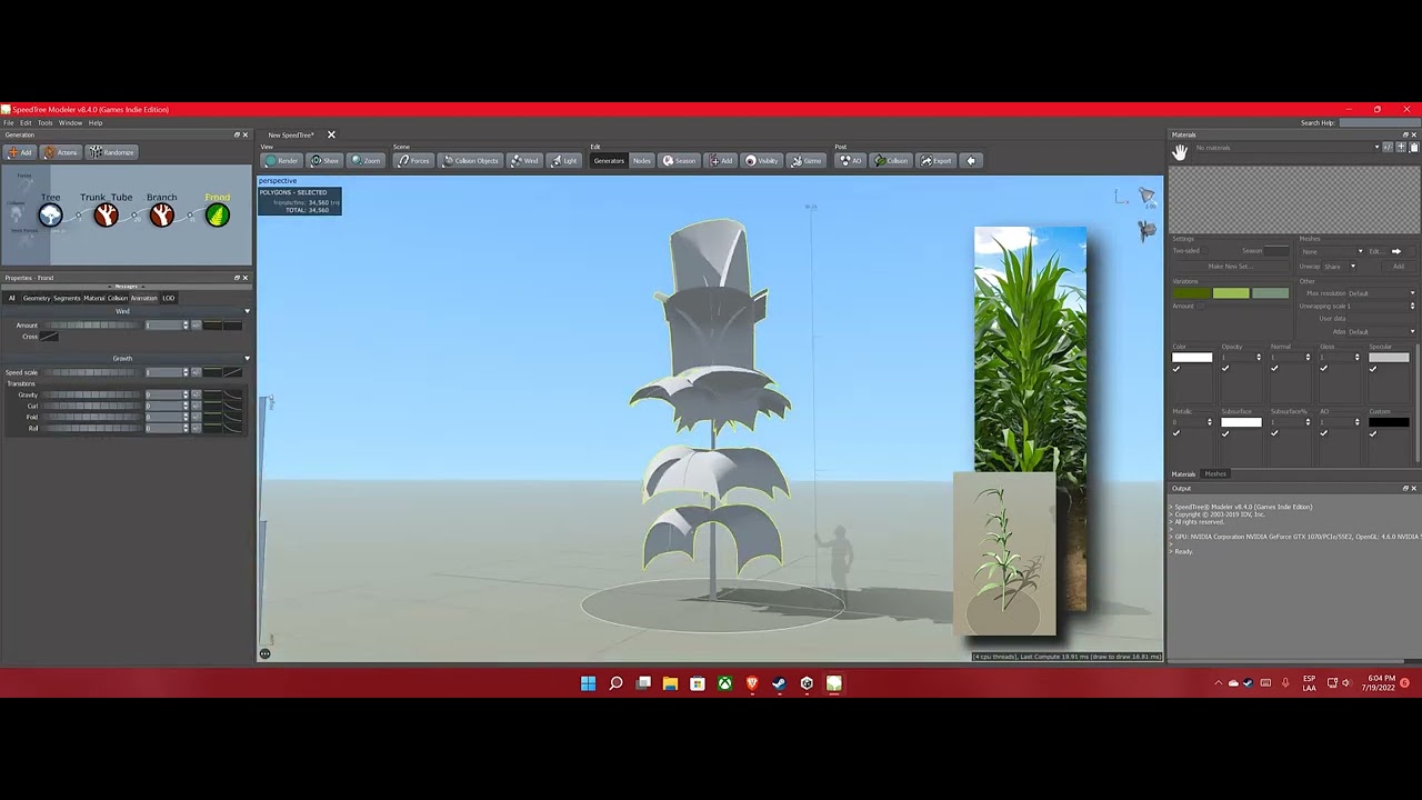 Creando una planta de Maíz en SpeedTree