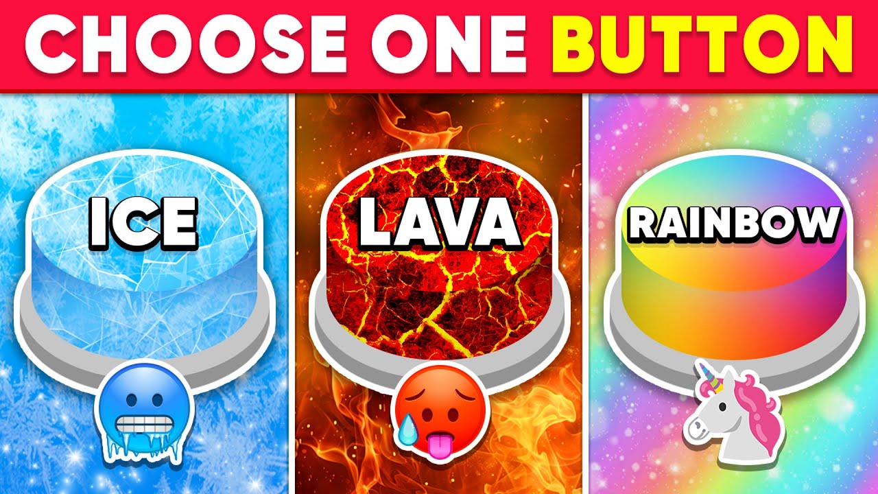Choose One Button...! Ice, Lava or Rainbow Edition ❄🔥🌈 How Lucky Are You? 😱
