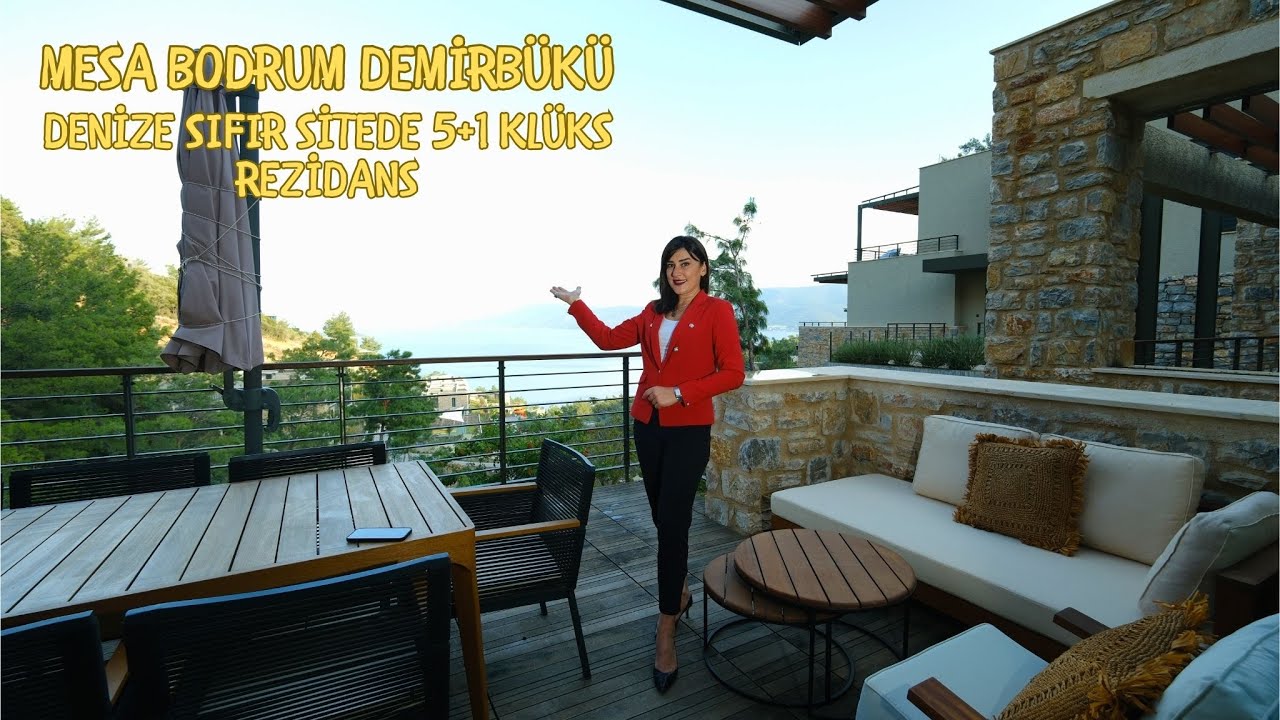 Mesa Bodrum Denize Sıfır Site Deniz Manzaralı 5+1 Lüks Rezidans
