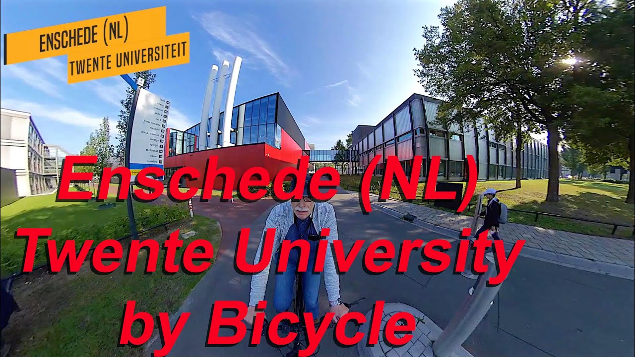 Enschede (NL) Twente Universiteit Campus with bicycle