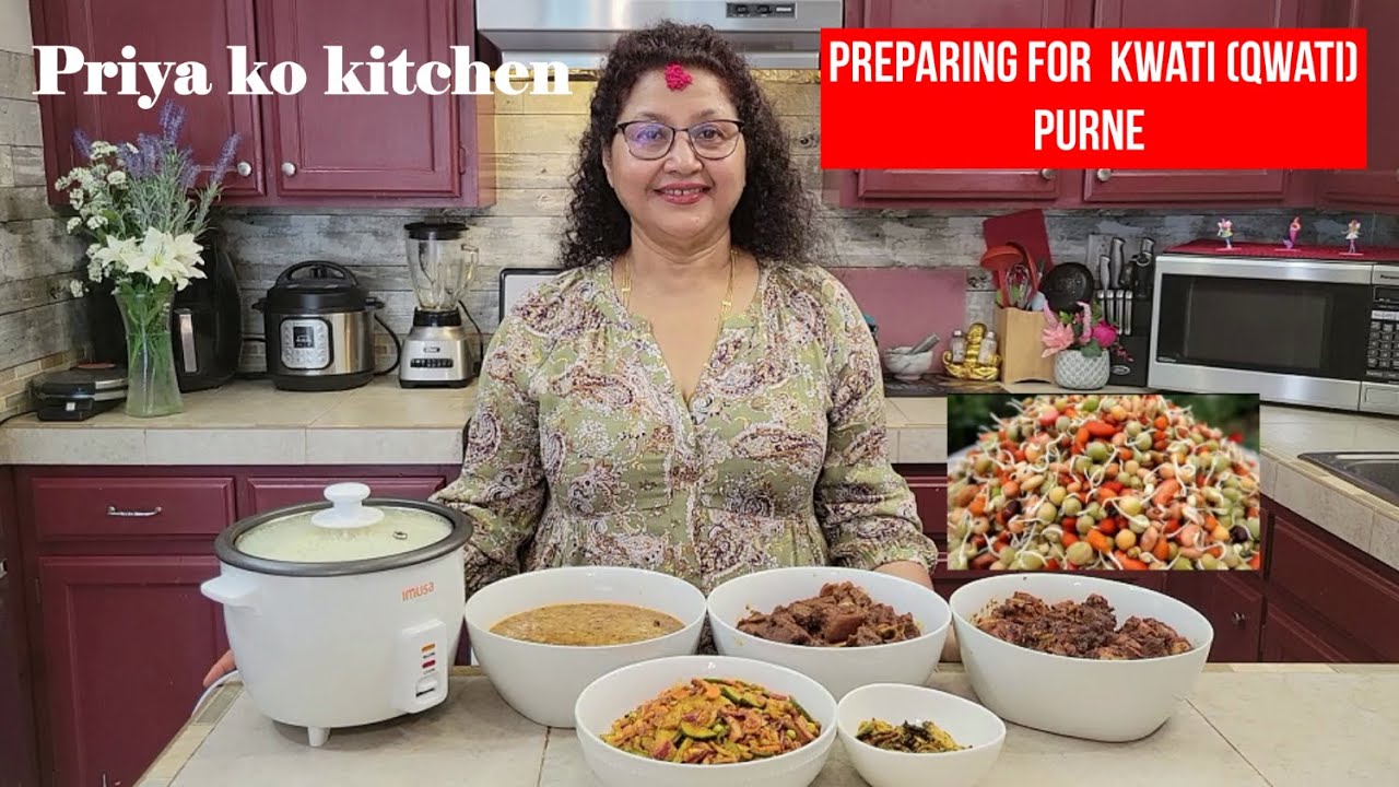 😋 Preparing for Kwati(Qwati)Purne recipes in Nepali ll Preparing for Janai purnima recipes