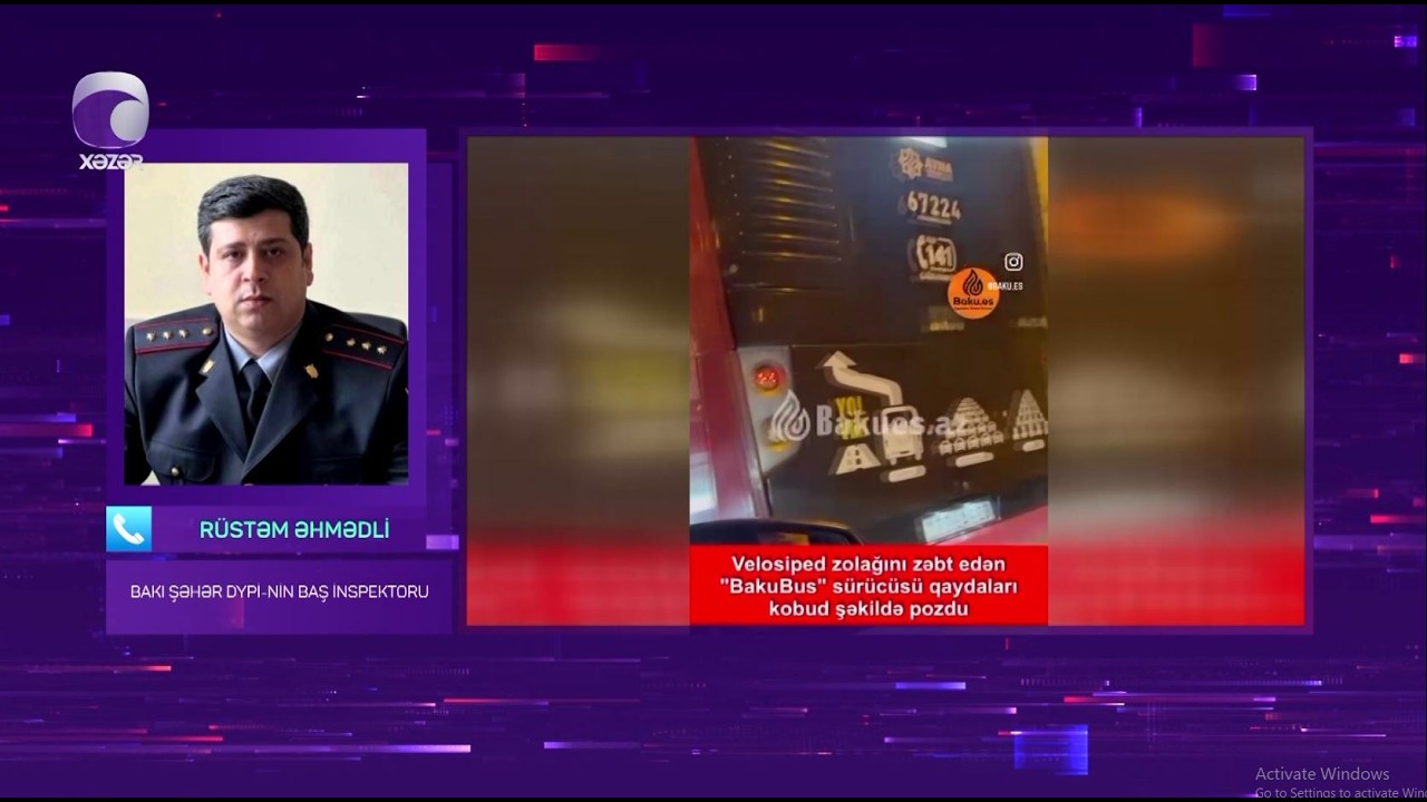 Digər zolağa daxil olaraq kobud qayda pozuntusu edən avtobus sürücüsünə qarşı hansı addım atılıb?