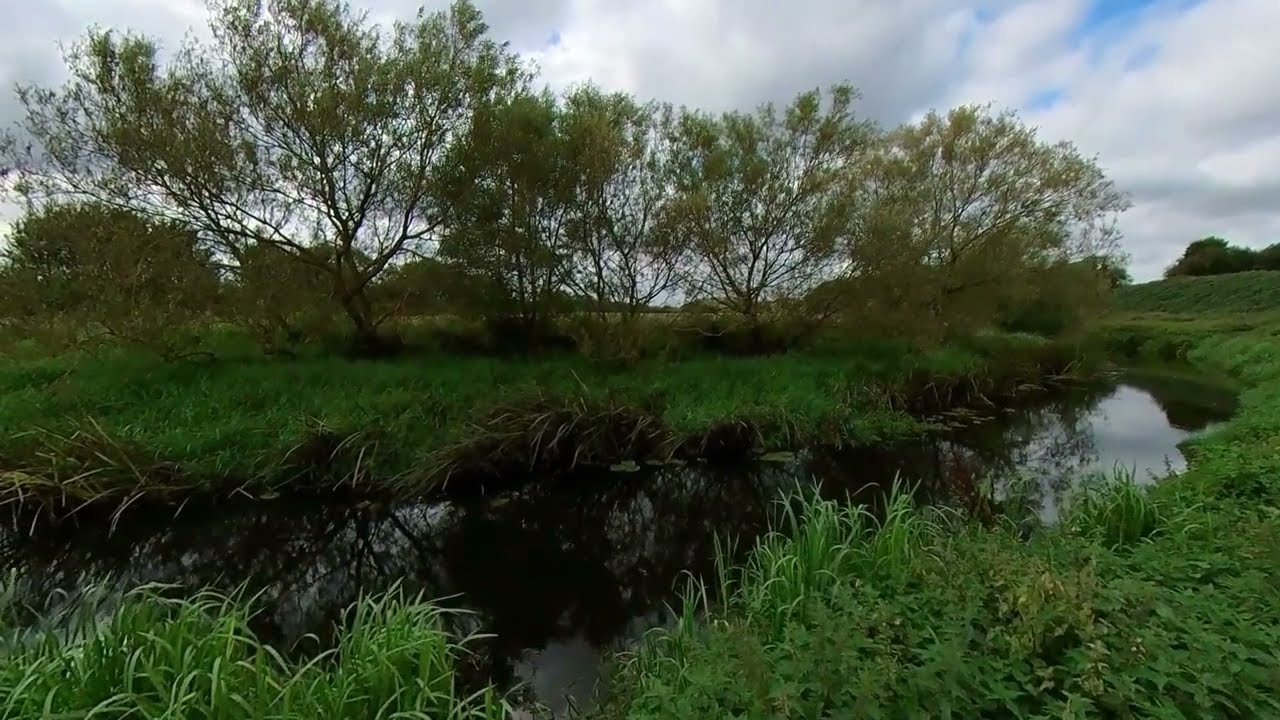 Country, Farmland and Riverside Walk, UK Walking Tour, English Countryside in 4K.