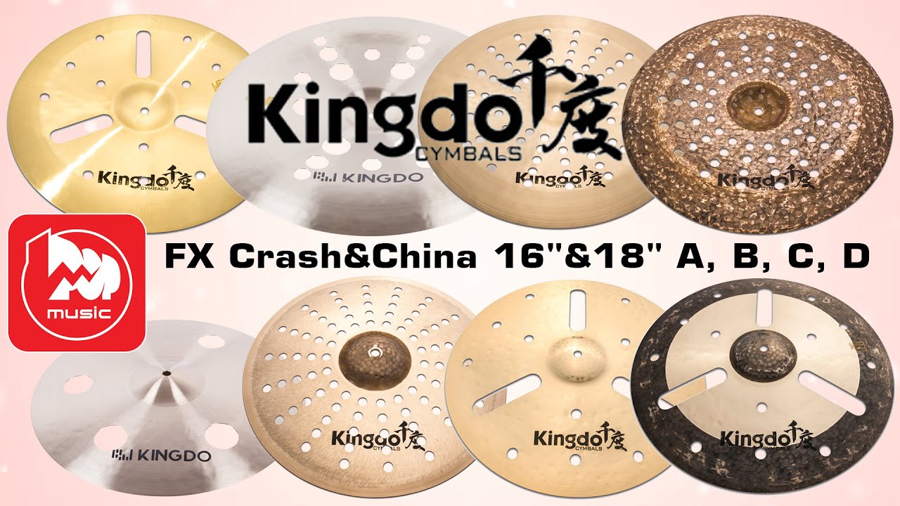 Тарелки для ударных с перфорацией KINGDO FX Cymbals (China и Crash)