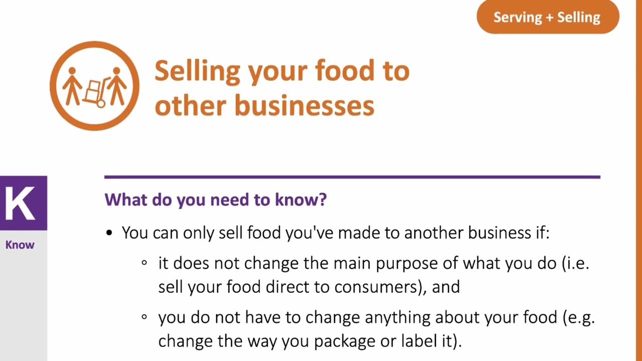 Selling food to other businesses