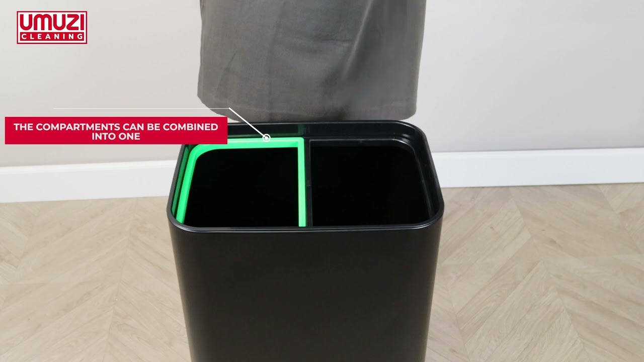 Matgrijze prullenbak met sensor (70 L)