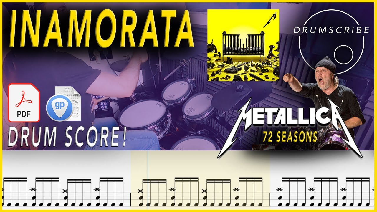 Inamorata - METALLICA (72 Seasons) | DRUM SCORE Sheet Music | #88 DRUMSCRIBE