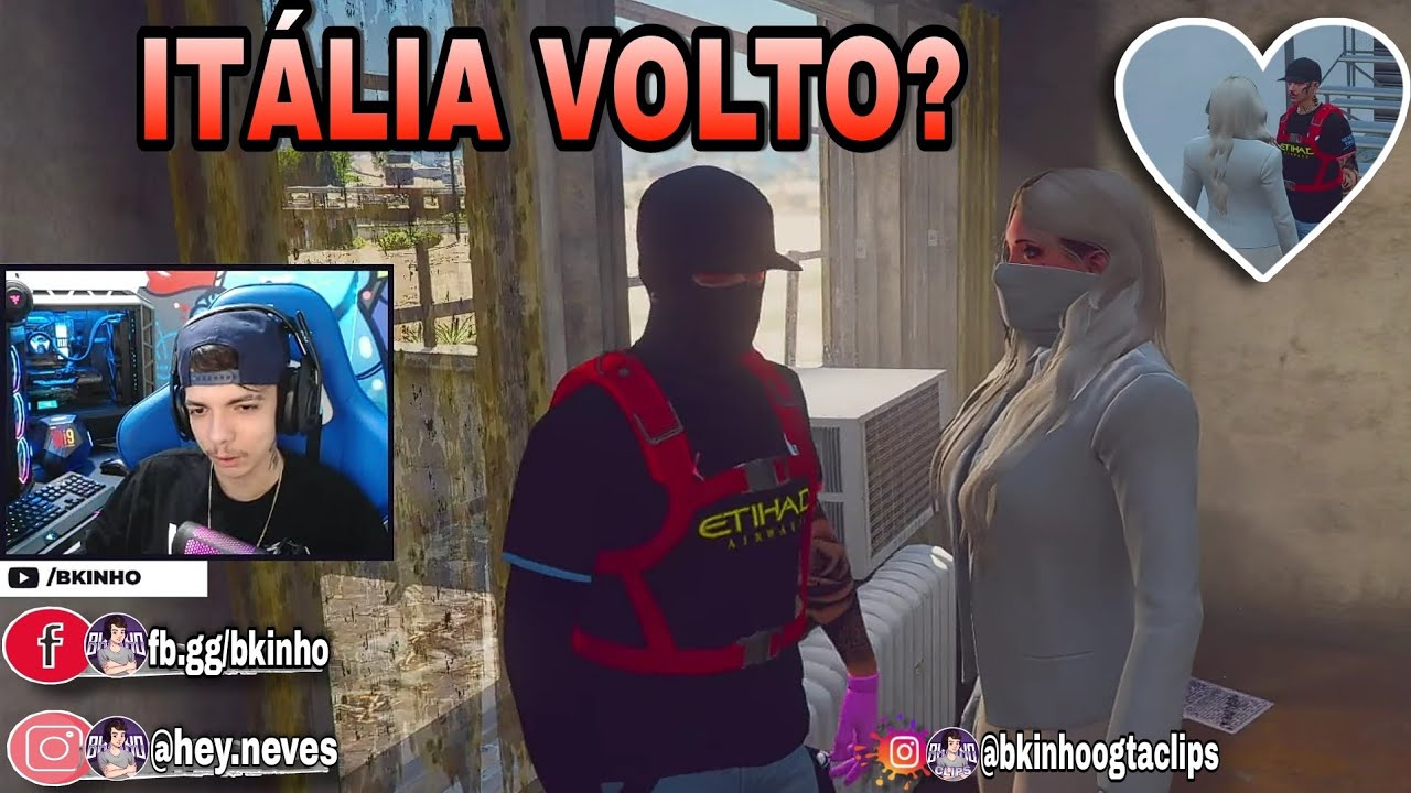 Bkinho CLIPS | ITÁLIA VOLTO APÓS ALGUNS DÍAS DESAPARECIDA -ITÁLIA MANDA MENSAGEM EXPLICANDO - GTA RP