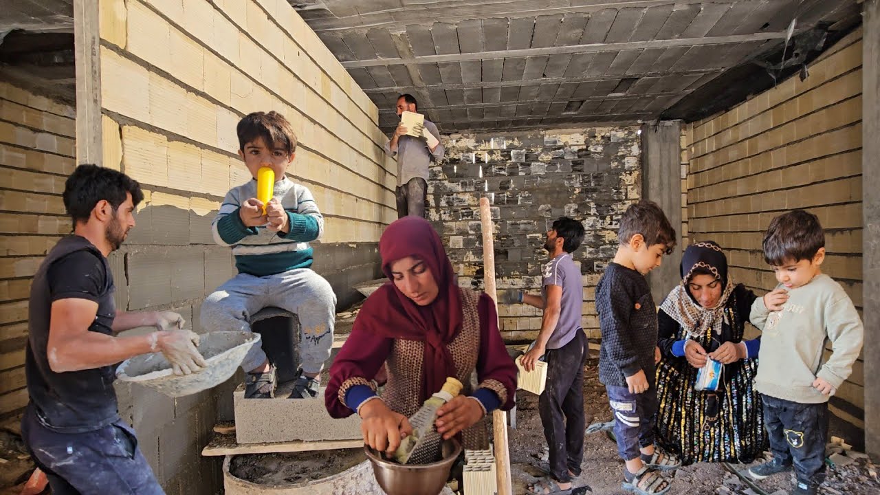 The survival challenge with the Saleh and Sadri nomadic family: building a house
