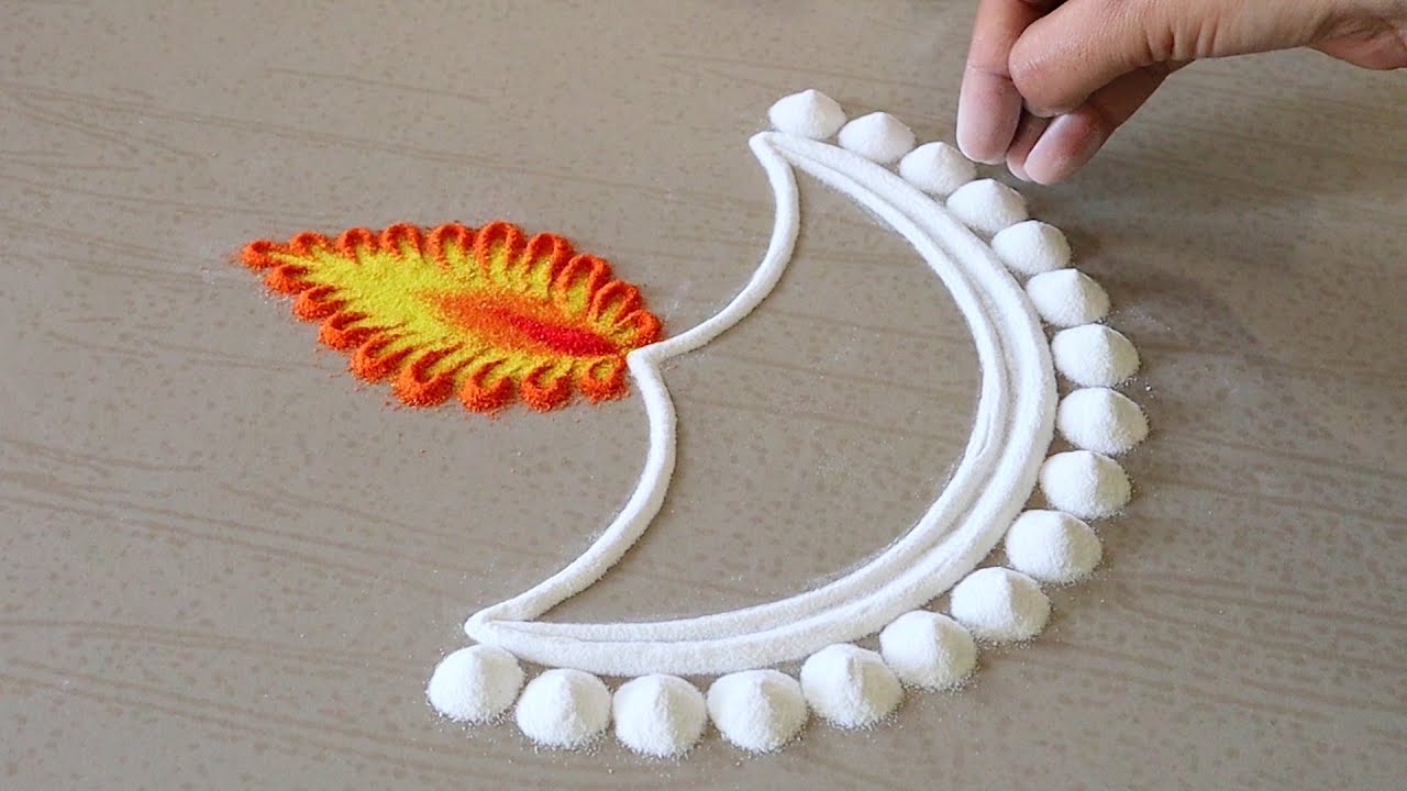 Satisfying Videos | Rangoli Designs For Festivals | Kolam Designs | Deepavali Muggulu | Diya Rangoli