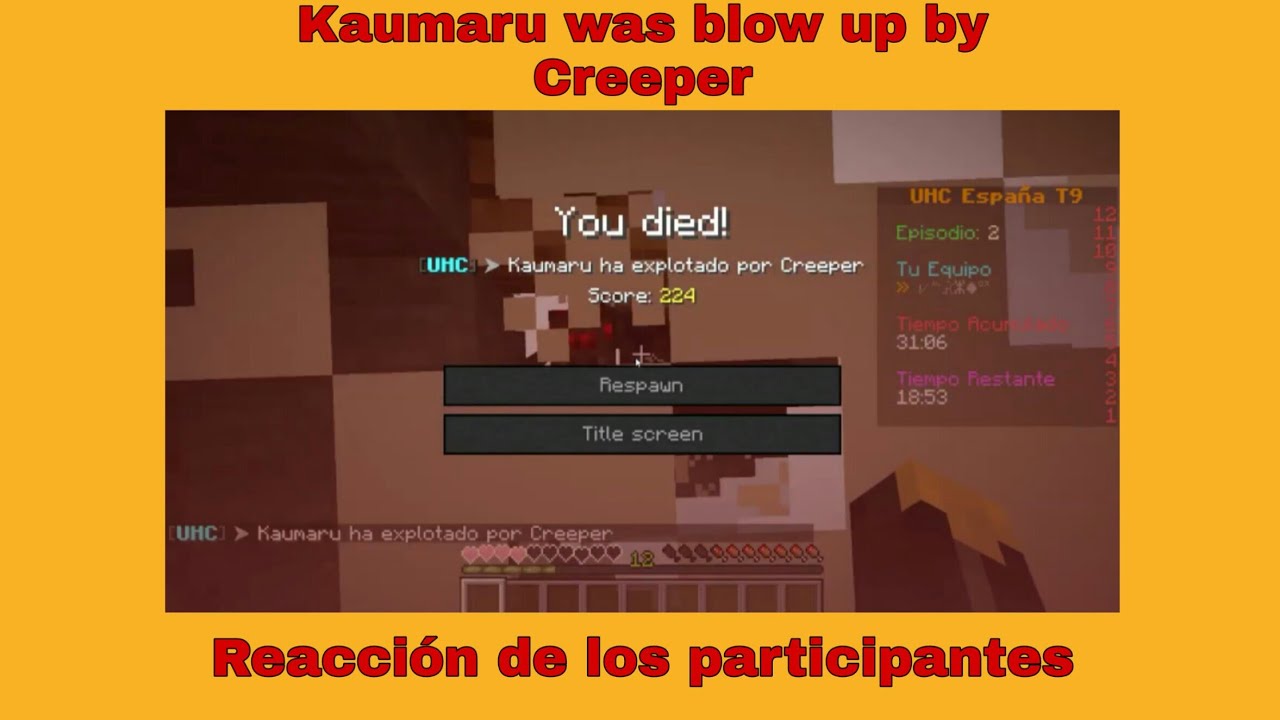 UHC España T9- Muerte de Kaumaru (Reacción de los participantes)