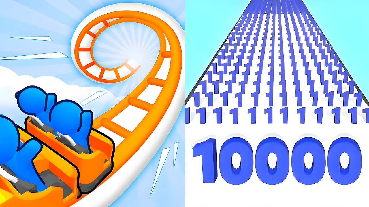 Runner Coaster vs Number Master - All Levels SpeedRun Gameplay Android iOS Ep4