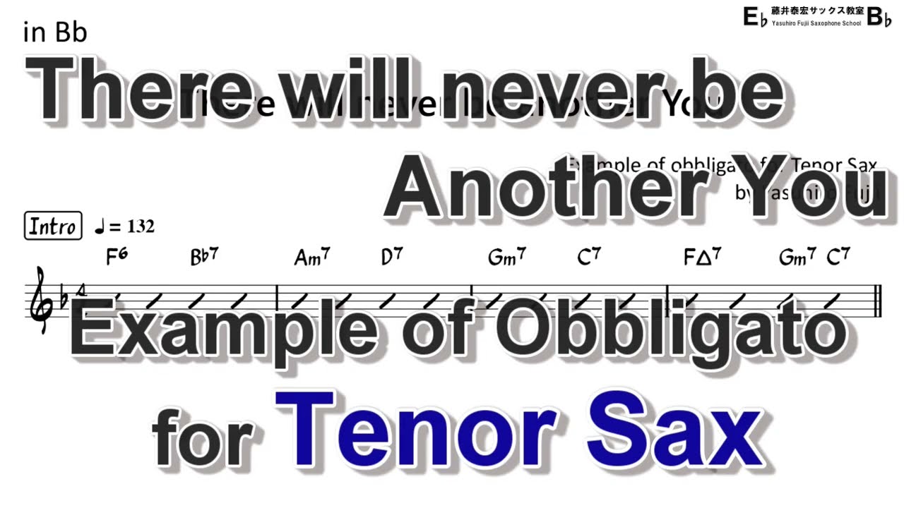 There will never be another you - Example of Obbligato for Tenor Sax