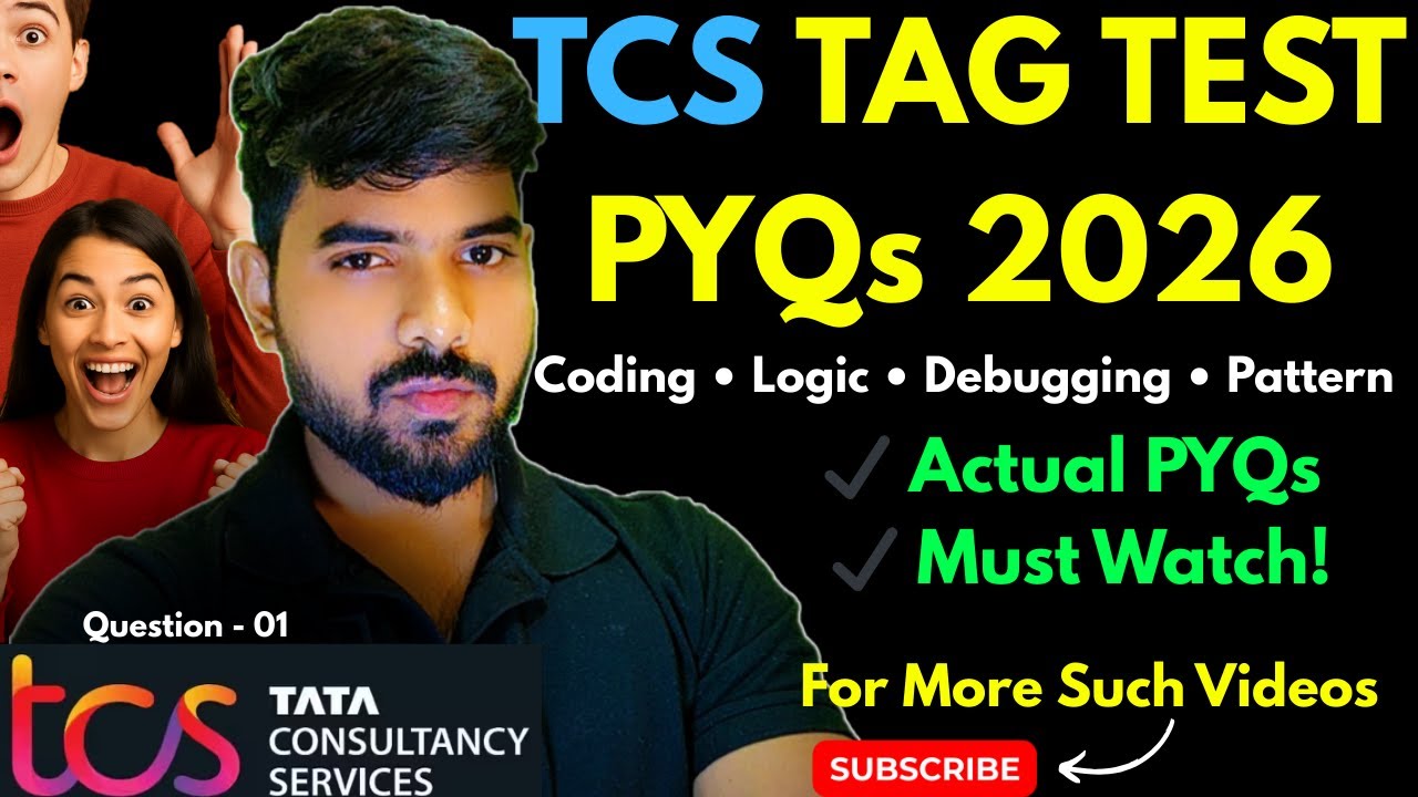 TCS TAG Test 2026 | Real Previous Year Questions + Expected Patterns