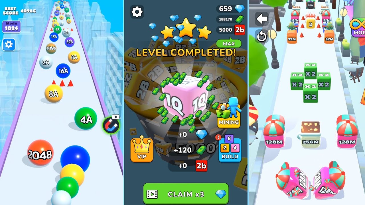 JELLY RUN 2048 ULTIMATE gameplay Jelly Run Mode Mashup jelly run vs ball run race 