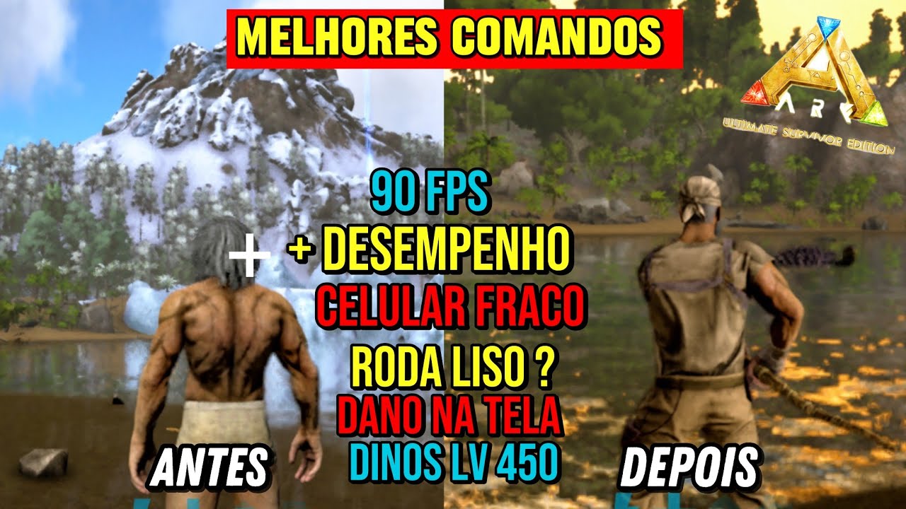 Como mostrar DANO na tela e ter Dinos nível Max - ARK ULTIMATE MOBILE - RAGNAROK 60 FPS #ark #games 