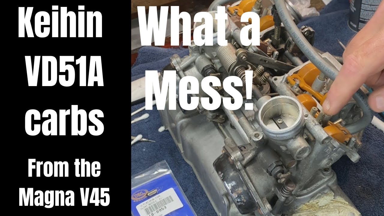 Keihin VD51A Carbs from the Magna V45 - What a MESS!