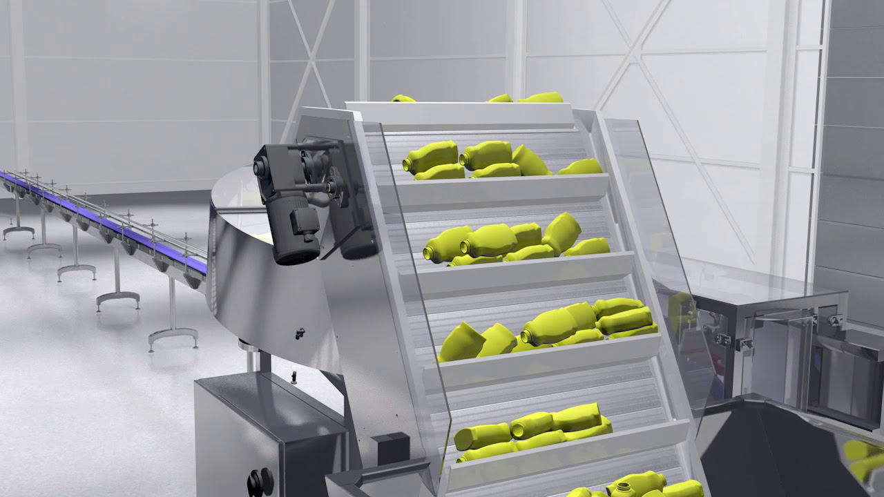 Horizontal Bottle Unscrambler by neminc.com