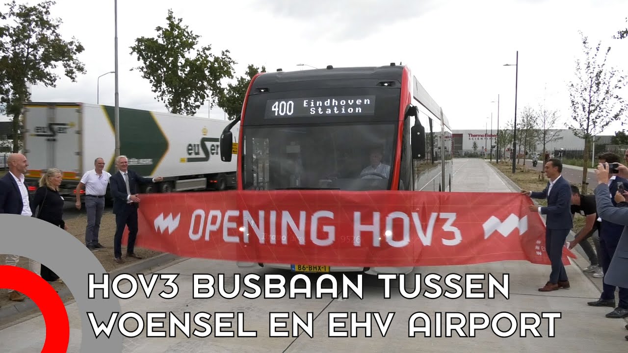 Nieuwe HOV3-busbaan tussen Woensel en Eindhoven Airport vanaf september in gebruik