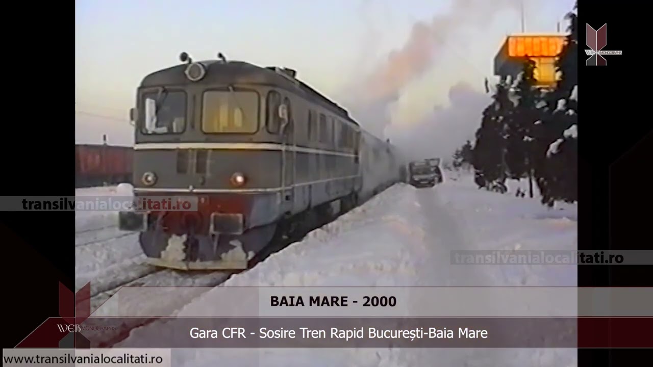 BAIA MARE (2000) - Gara CFR - Sosire Tren Rapid București Nord-Baia Mare