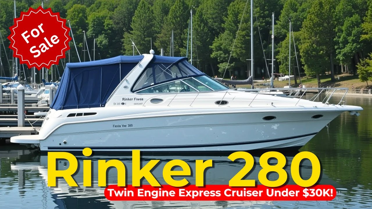 1998 Rinker Fiesta Vee 280 Express Cruiser Full Walkthrough Tour |  #southmountainyachts