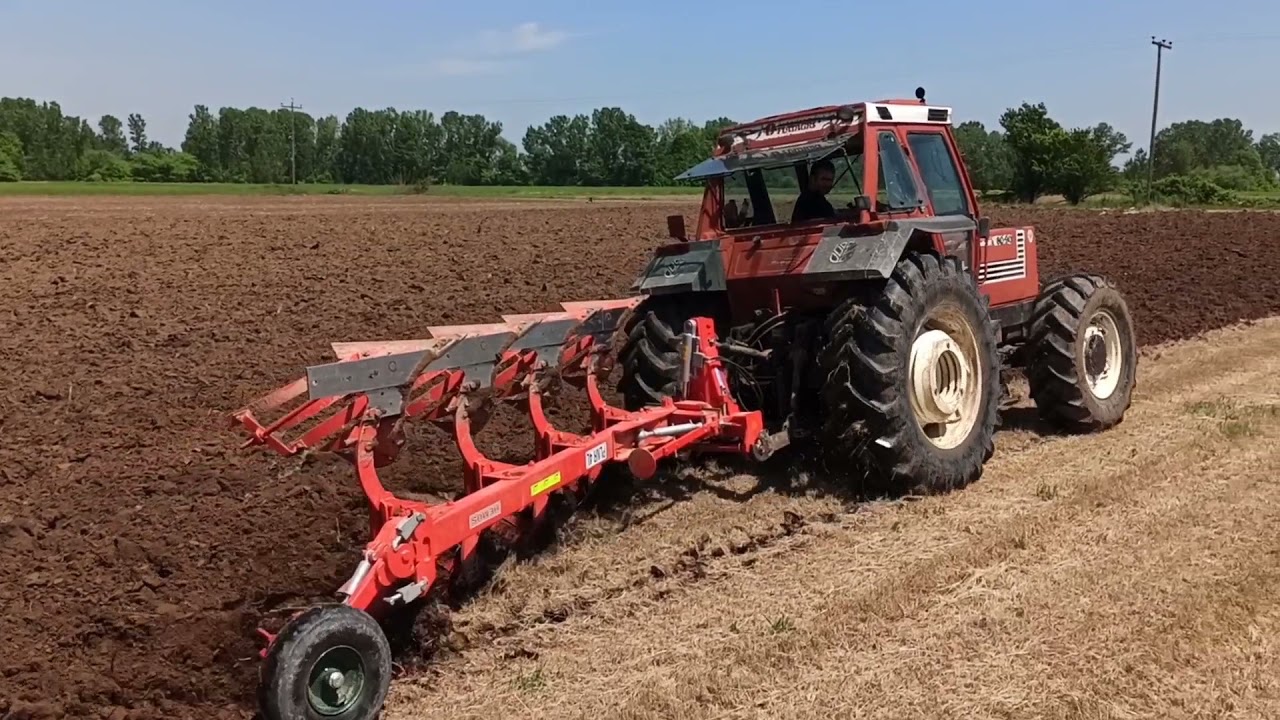Fiat 180-90 DT Turbo-οργωμα με 4υνο  Madara agro