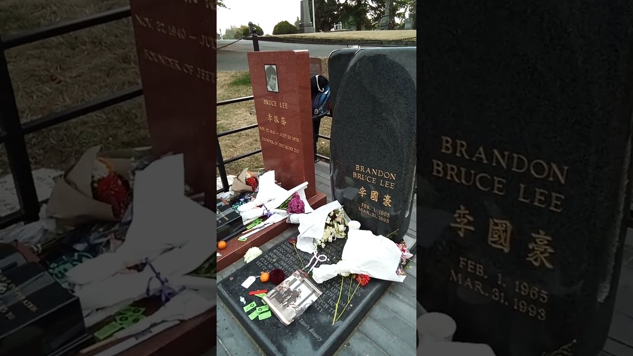 Bruce Lee Grave Site Place of burial at Lake View Cemetery Seattle 