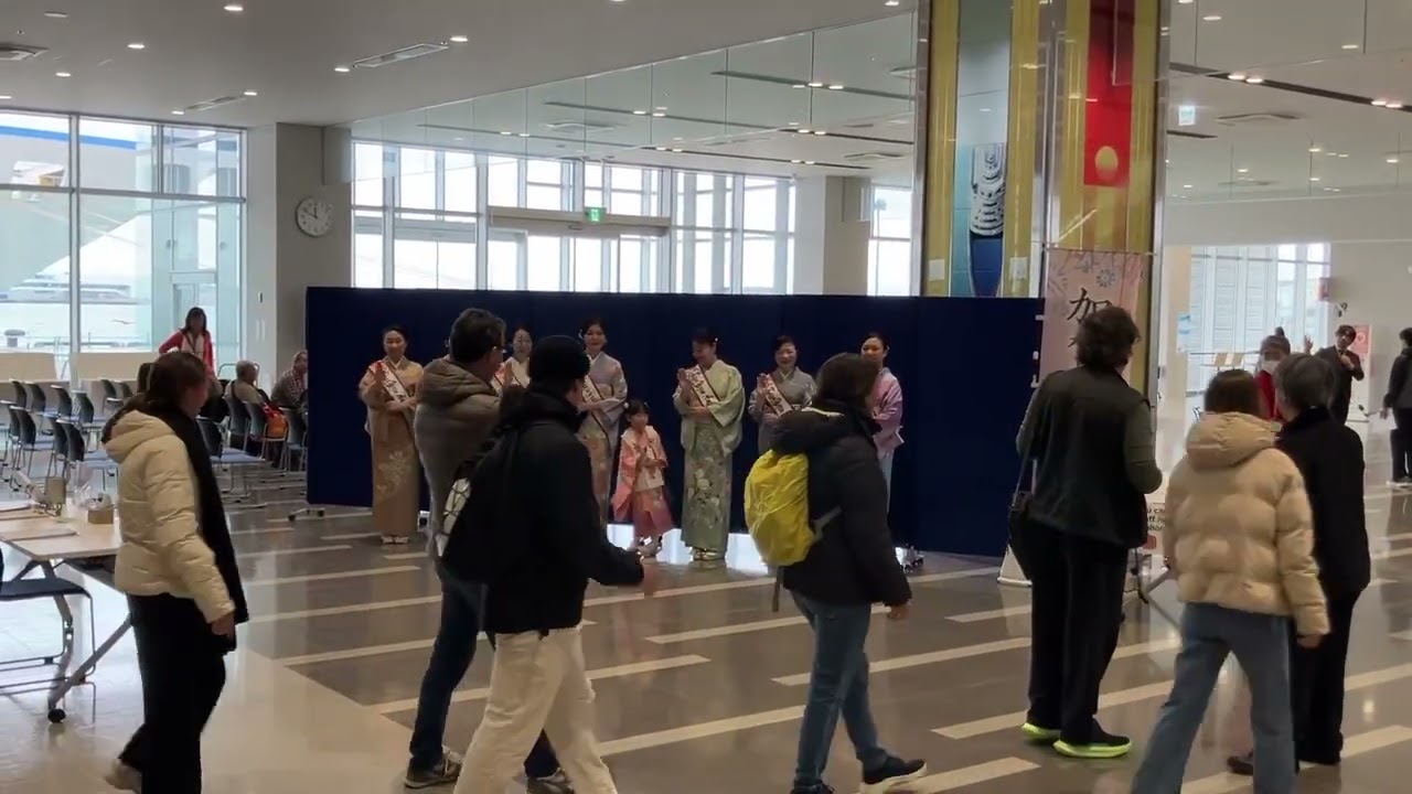 クルーズ船出迎え