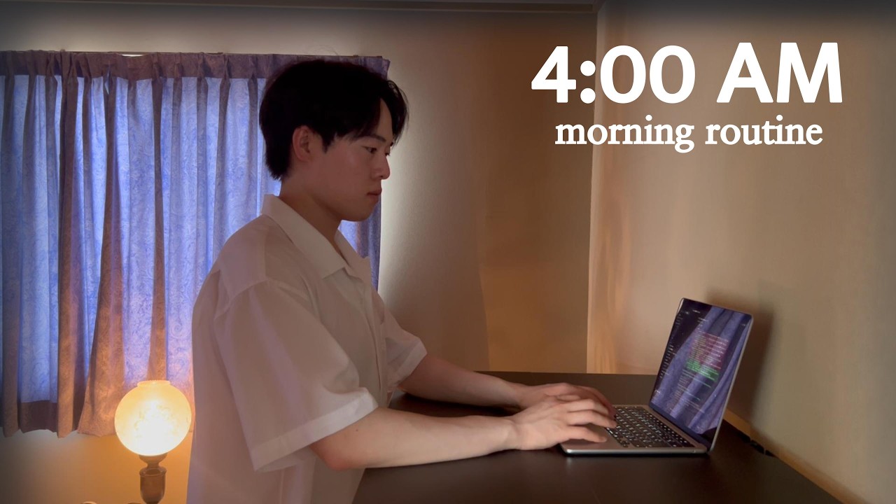 [4:00 AM Morning Routine] My Quiet Day Off Begins at 4am, in a World Where No One's Around