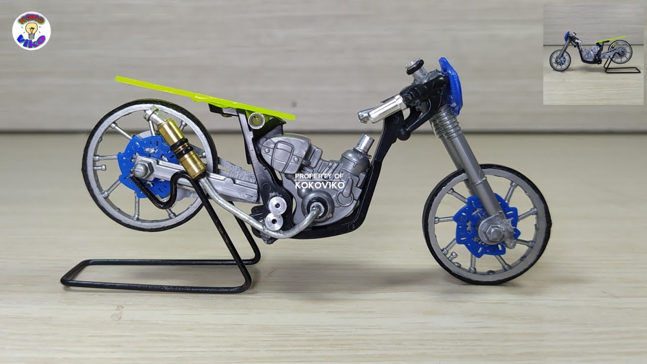 Tutorial Modifikasi Miniatur Motor Drag Racing Terbaru || miniatur motor drag