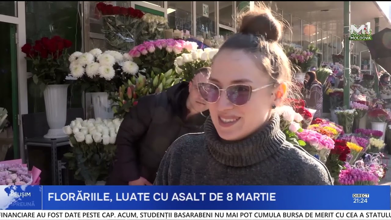 Florăriile din capitală, luate cu asalt înainte de 8 Martie