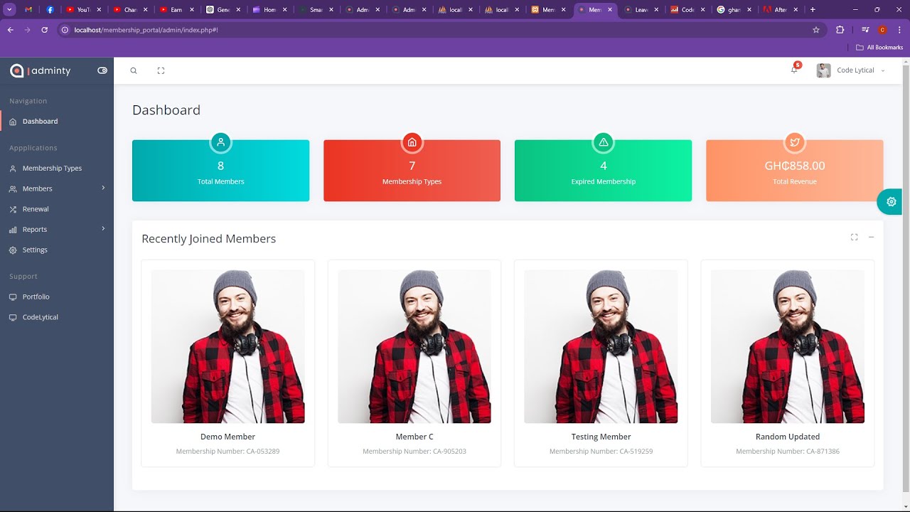 Membership Management System in PHP MySQL(Source Code coming soon) - CodeLytical