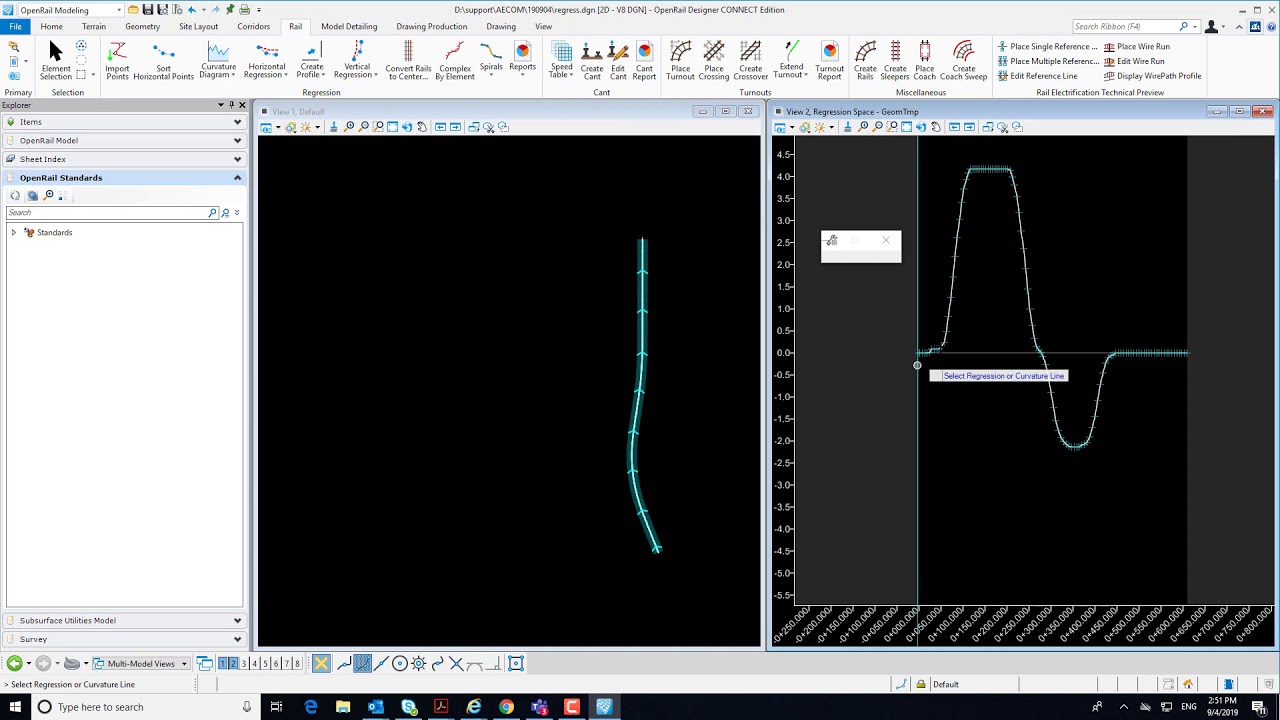 OpenRail Designer Regression 1 - Horizontal Regression