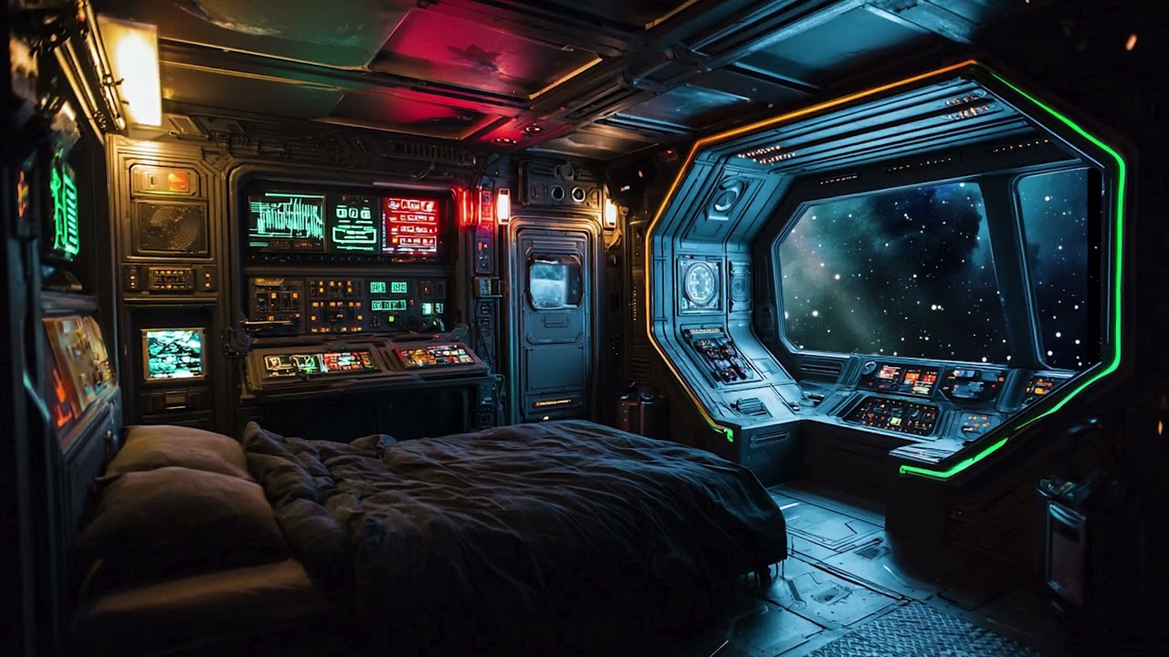 Sleeping on an Interstellar Journey 🚀 Soothing Starship Ambience for Calm Focus